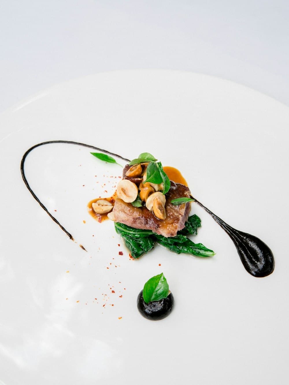 A single elegant plated dish
